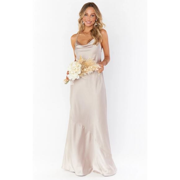 Show Me Your Mumu Tuscany Dress in Show Me The Ring Luxe Satin XL NWT - Picture 3 of 8